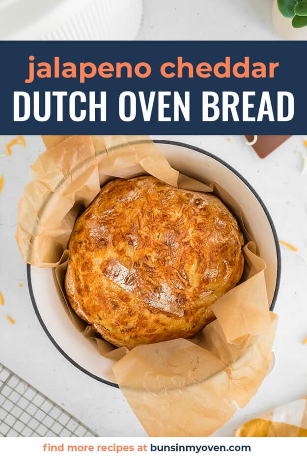 Jalapeno Cheddar Dutch Oven Bread | Buns In My Oven