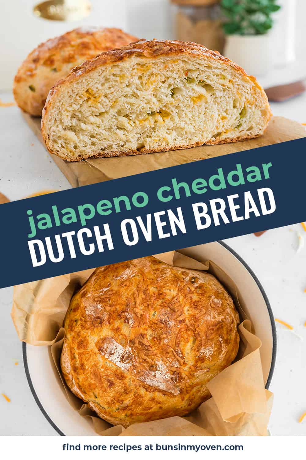 Jalapeno Cheddar Dutch Oven Bread | Buns In My Oven