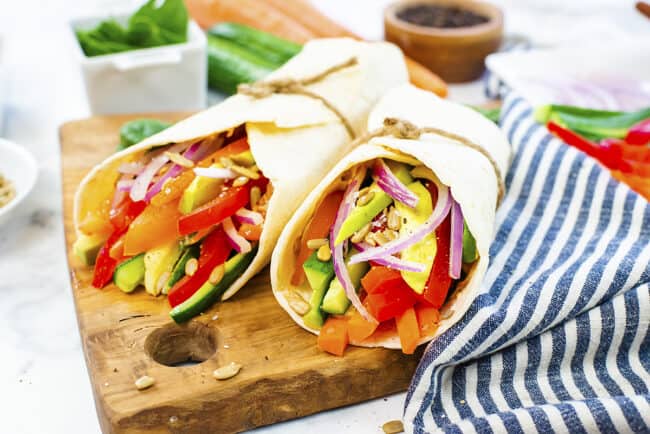 Hummus Veggie Wrap | Buns In My Oven