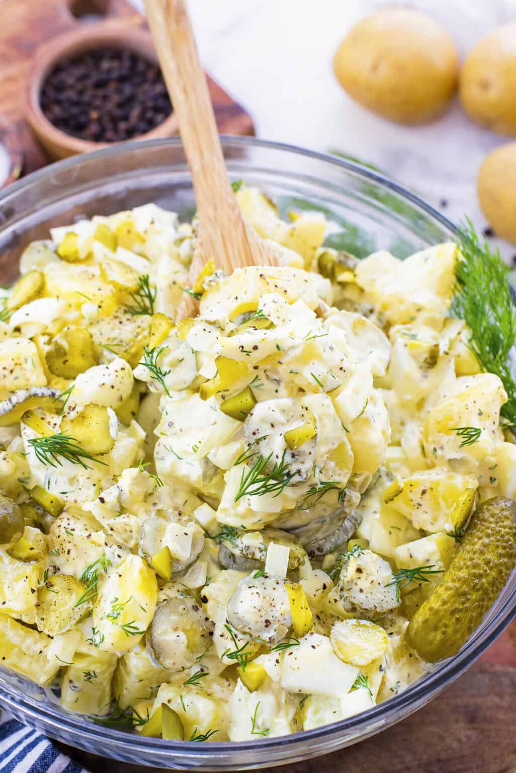 Dill Pickle Potato Salad | Buns In My Oven