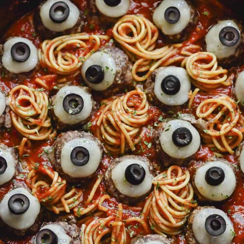 Spooky Spaghetti & Eyeballs | Buns In My Oven