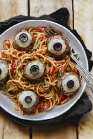 Spooky Spaghetti & Eyeballs | Buns In My Oven