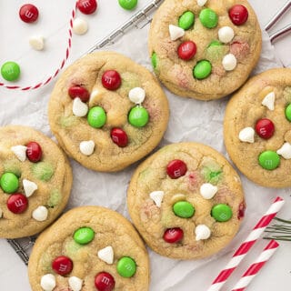 Homemade M&M Christmas Cookies | Buns In My Oven