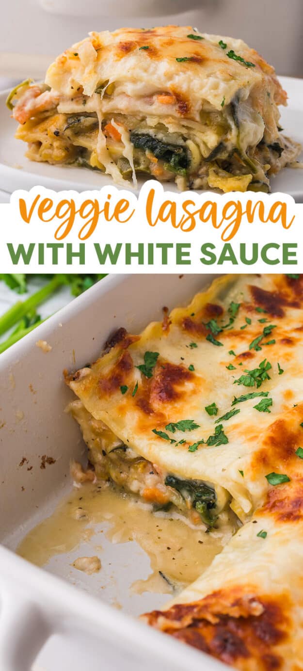 Easy Vegetable Lasagna with White Sauce | Buns In My Oven