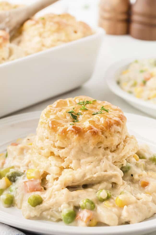 Chicken Pot Pie with Biscuits | Buns In My Oven