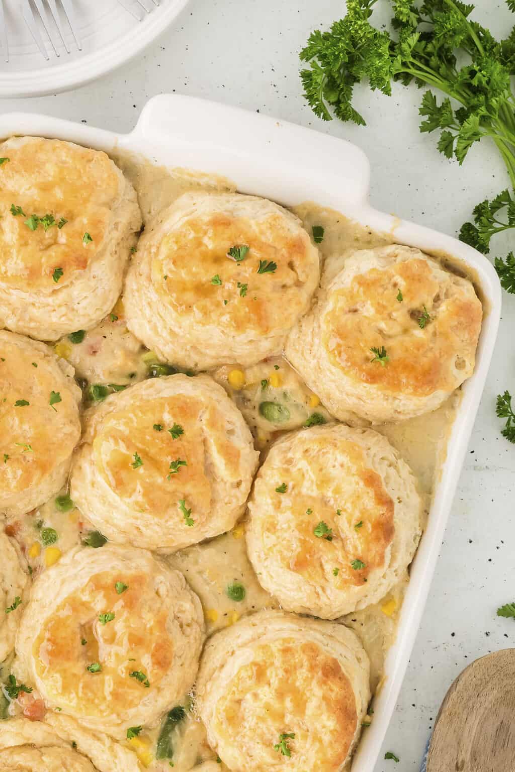 Chicken Pot Pie with Biscuits | Buns In My Oven