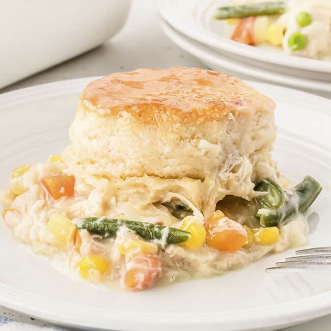 Chicken Pot Pie with Biscuits | Buns In My Oven