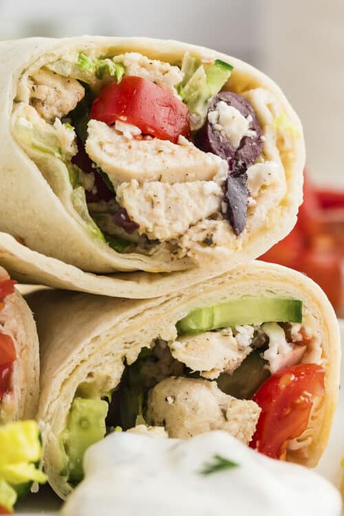 Greek Chicken Wraps | Buns In My Oven