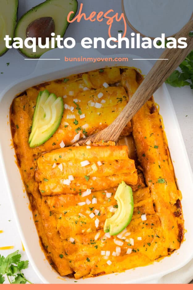 Lazy enchiladas in baking dish.