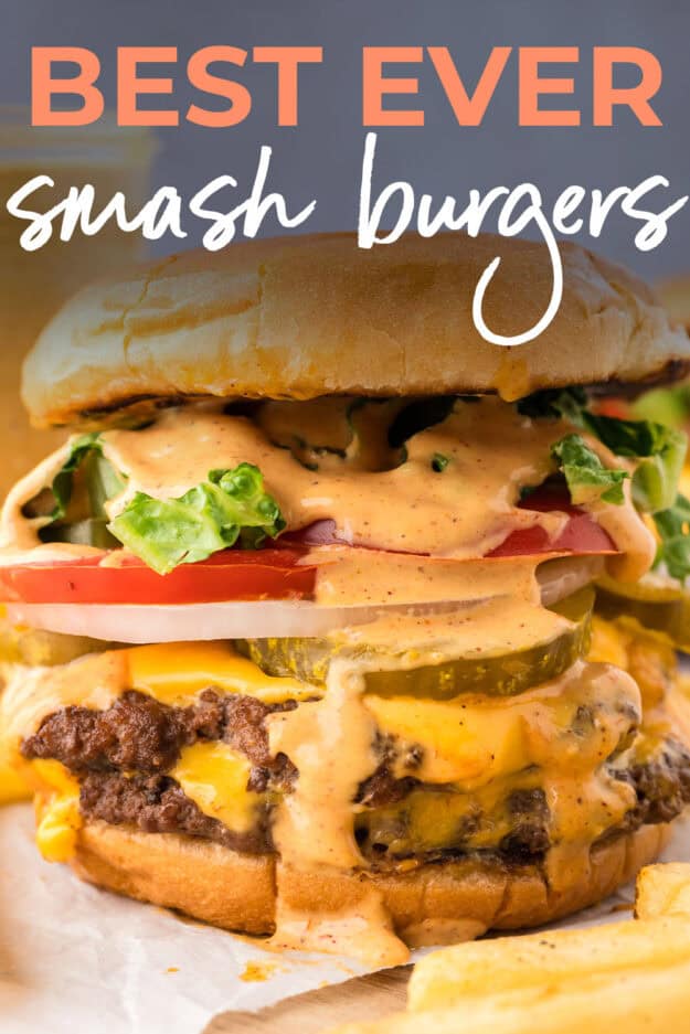Smash burger on bun.