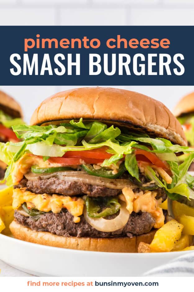 Smashburger on plate.