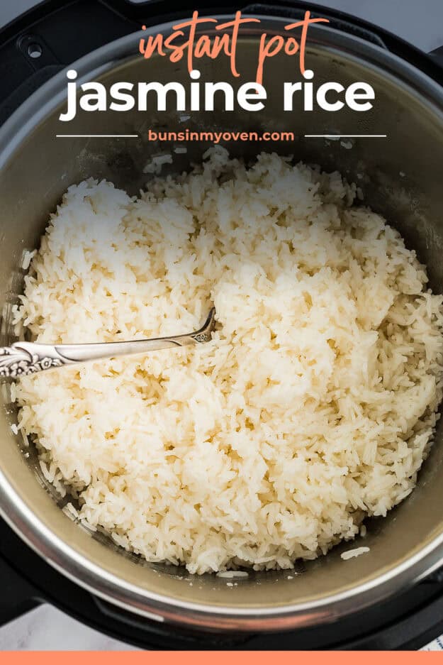 Jasmine rice in pressure cooker.