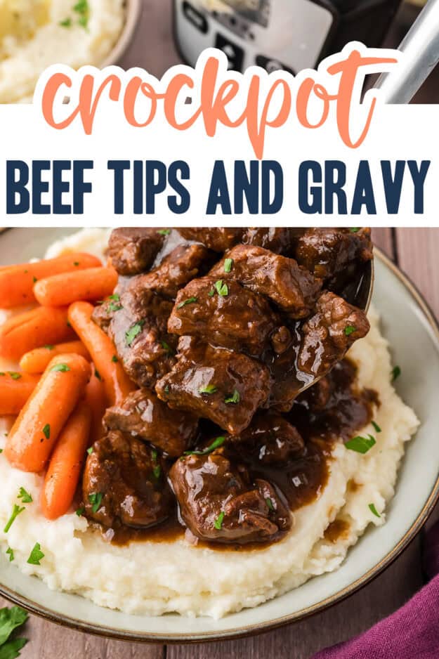 Crockpot beef tips and gravy.