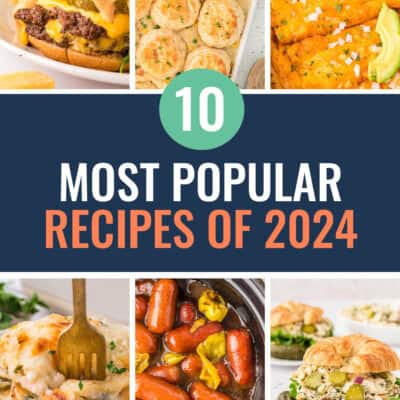 Collage of the most popular recipes of 2024.