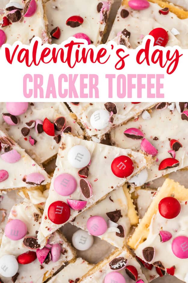 Valentine's Day cracker toffee.