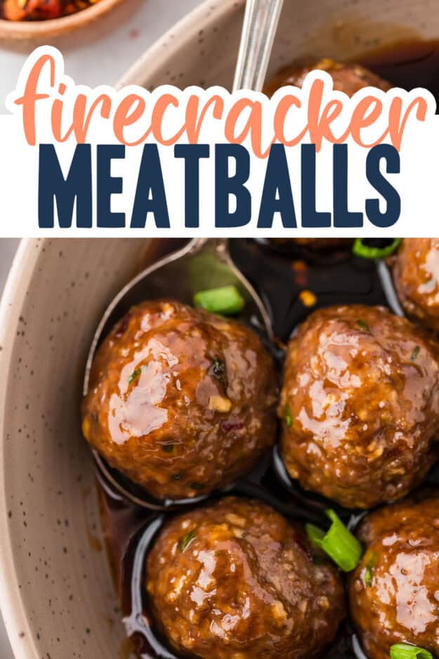 Beef meatballs in firecracker sauce.